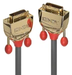 Lindy DVI-D Dual Link Gold Line 2m šedá / Kábel DVI-D / Pozlátené konektory / 2560×1600 px / 9,9 Gbit/s (36202)