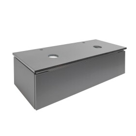 Kúpeľňová skrinka s kamennou doskou SAT Feel 120x30x46 cm antracit mat SATFEEL120ANTTK SATFEEL120ANTTK