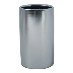 Spirella TUBE-Matt kelímok na kefky matne strieborný / keramika (7610583227539)