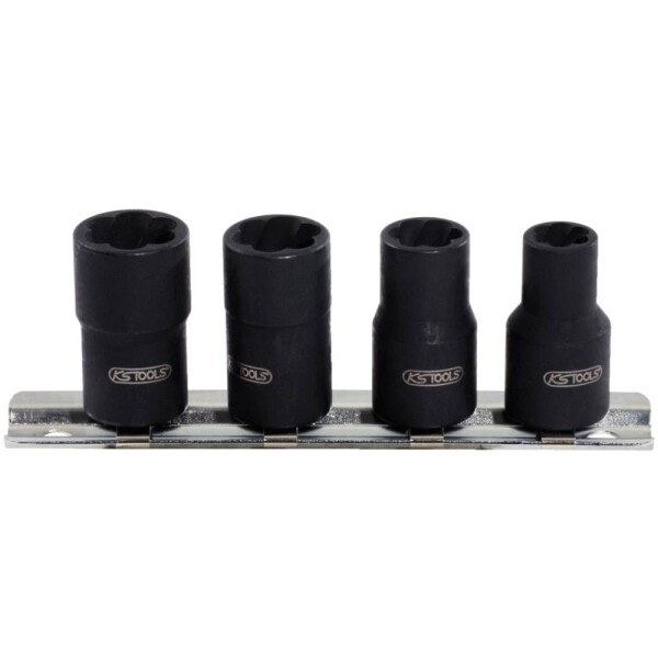 KS Tools 913.3850 Súprava nástrčkov so špirálovým profilom 3/8", 4 ks, 8-13 mm; 913.3850