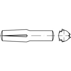 TOOLCRAFT TO-5437935 násuvný ryhovaný kolík 8 mm ocel 100 ks; TO-5437935