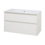 Mereo Opto, kúpeľňová skrinka s keramickým umývadlom 101 cm, biela CN912