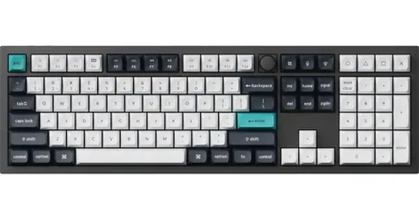 Keychron Q6 Max (Gateron Jupiter Red) bielo-čierna / Klávesnica / Mechanická / Red switch / Podsvietená / Bezdrôtová (Q6M-M1)