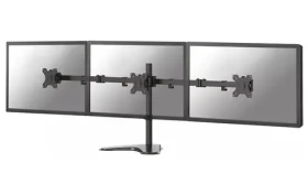 Neomounts TIS FPMA-D550DD3BLACK / stolný stojan pre 3 monitory / veľkosť 13-27" / VESA 75x75 - 100x100 / nosnosť 21 kg (FPMA-D550DD3BLACK)