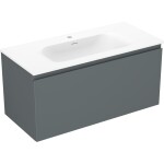 MEXEN/S - Orio kúpeľňová skrinka 100 cm s umývadlom Vela, 1 šuplík, grafit mat/biela mat 91A10-10047-1-BF66-W23M01