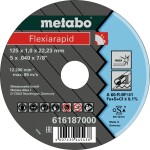 Metabo 616187000 rezný kotúč rovný 125 mm 25 ks list, Profily; 616187000