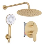 REA - Podomietková sprchová sada Drop Brush Copper + BOX REA-P9671