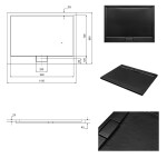 BESCO - Obdĺžniková sprchová vanička AXIM - STONE EFFECT - Farba - Stone efect, Rozmer A - 110 cm, Rozmer B - 90 cm VANKAXIM1190S