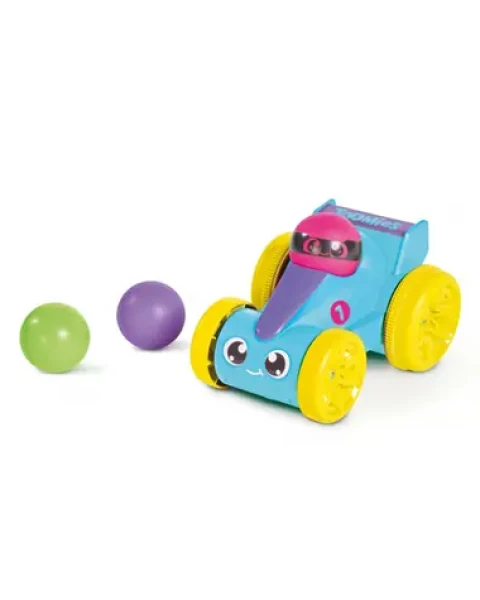 Toomies - Závodné autíčko s vystreľovacími loptičkami modrá