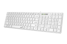 Genius Slimstar 126 biela / Drôtová / SmartGenius aplikácia / USB / CZ+SK layout (31310017411)