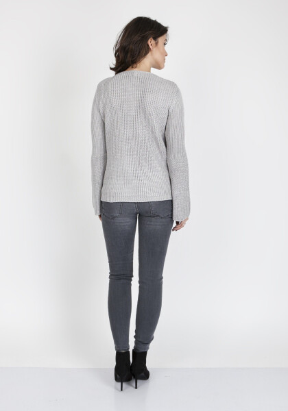 Dámsky sveter Kylie SWE 117 Sweater Grey - MKMSwetters S