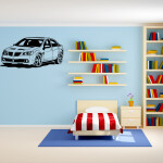 Veselá Stena Samolepka Pretekárske auto Farba: zelená, Veľkosť: 100 x 50 cm