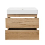 Kúpeľňová skrinka 2 zásuvková s umývadlom SAT B-Way 79x50x45 cm dub mat BWAY280OAKU2BI BWAY280OAKU2BI