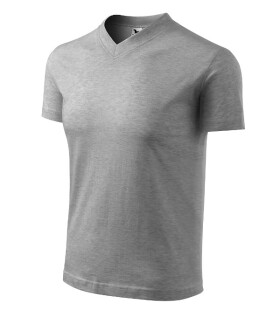 Tričko s výstrihom do V unisex tmavo šedá modrá 2XL