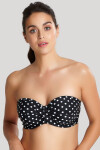 Vrchný diel plaviek Swimwear Anya Spot Bandeau Bikini black/white SW1013 65FF