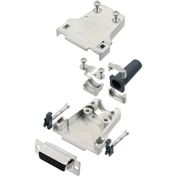 TRU COMPONENTS TCDTZF15HDS26K 7708588 sada D-SUB zásuvková lišta 180 ° Pólov: 26 spájkovaný 1 ks; 7708588