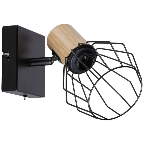 Paulmann Lanka 66766 nástenný reflektor E14 čierna, drevo (svetlé); 66766