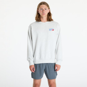 Mikina New Balance Athletics Premium Logo Crew Ash Heather Ahh XL