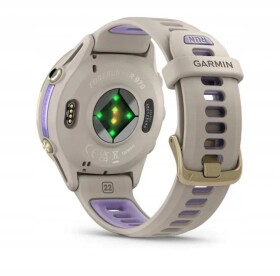 IFIT ICON Garmin Forerunner® 970 Soft Gold Titanium with French Grey Case and French Grey/Translucent Indigo Band