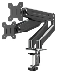 Esperanza ERW020 čierna / Duálne rameno na monitory / 17-27" / VESA 75x75-100x100 / plynová vzpera (ERW020)