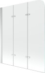 MEXEN - Felix vaňová zástena trojkrídlová 120x140, transparent, chróm 890-120-003-01-00