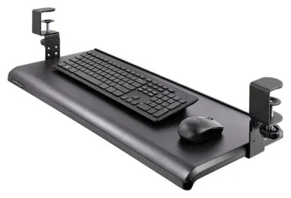 StarTech KEYBOARD- TRAY-CLAMP1 čierna / Priehradka pre klávesnicu a myš / Uchytenie svorkou / Výška 32 mm (KEYBOARD-TRAY-CLAMP1)