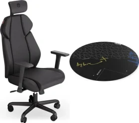 Endorfy Meta BK čierna + FP110C / Herný set / textil / nastaviteľná / nosnosť 120 kg / podložka priemer 110 cm (M-9140530)