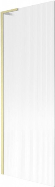 MEXEN/S - Next L vaňová zástena FIX 70 x 150, prúžky, zlatá kartáčovaná 895-070-000-03-09-55