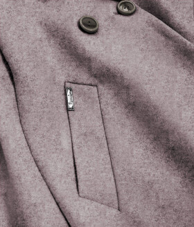 Hnědý dámský dvouřadový kabát (2721) Barva: odcienie brązu, Velikost: XL (42)