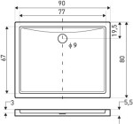 KERRA - Univerzálna vanička 80x80 Oskar (nízka) 5907548111814