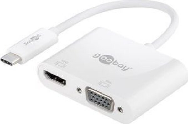 Goobay USB - HDMI - VGA Biely (52430)