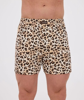 Dámske klasické boxerky 001/181 Hnedo-béžový vzor - Cornette M hnědá-béžová