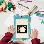 MalPlay Magický tabliet s LED svetelnou abecedou veľryba