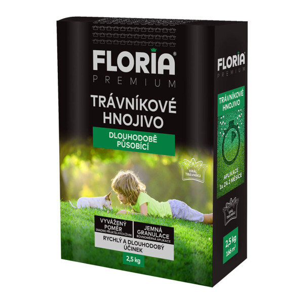 AGRO FLORIA PREMIUM trávnikové hnojivo dlhodobo pôsobiace 2,5 kg
