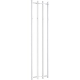 CERANO - Koupelnový radiátor Bertini - háčky na ručníky - boční připojení - 380 W - bílá lesklá - 1400x351 mm CER-124072