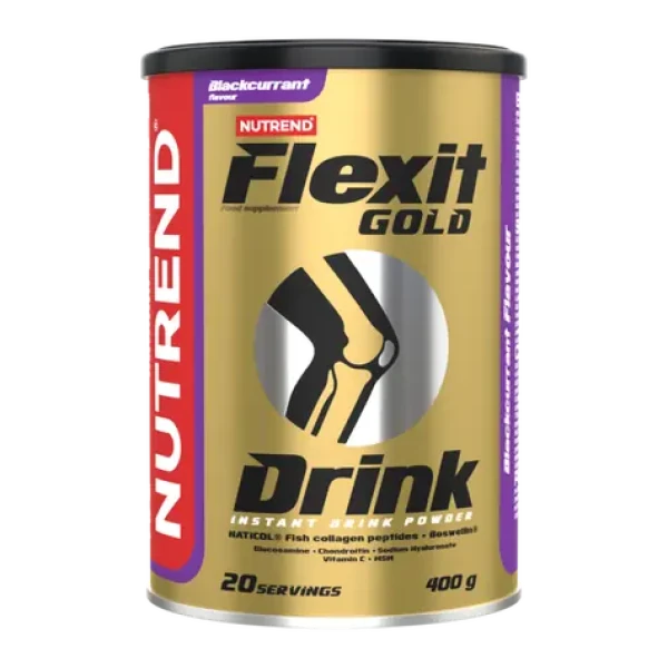 Kĺbová výživa Flexit Gold Drink - Nutrend (čierne ríbezle, 400 g) (42655-1-400g-blackcurrant)