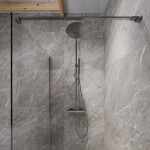 Sprchová zástena Walk-in 140 cm SAT vo farbe profilu PVD Gun metal SATBWI140PRGM SATBWI140PRGM