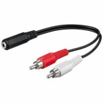 PremiumCord Kábel Jack 3.5mm-2xCINCH F/M 20cm (8592220014353)