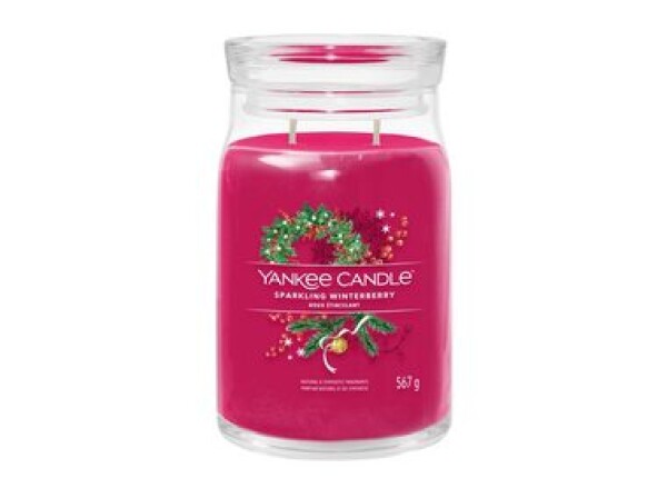 Yankee Candle Signature Sparkling Winterberry 567g - sviečka veľká 2 knôty / doba horenia: až 90h (5038581153995)