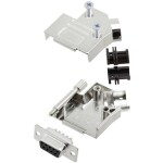 TRU COMPONENTS TCD45ZK09DBSK 7709100 sada D-SUB zásuvková lišta 45 ° Pólov: 9 spájkovaný 1 ks; 7709100