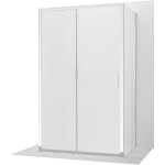 CERANO - Trostenný sprchovací kút Varone LINE UL/P - 6 mm - chróm, mliečne sklo - 90x80 - posuvný CER-DY505-9104