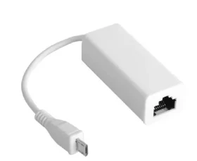 MicroConnect Adaptér micro USB (M) - RJ-45 (F) biela (USBMICROETHB)