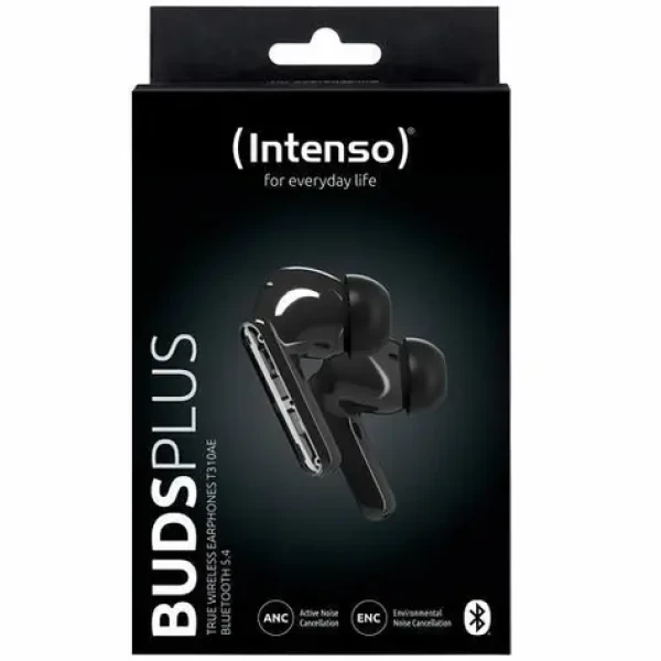 INTENSO Buds PLUS T310AE čierna / Slúchadlá / True Wireless / ANC / Bluetooth 5.4 / USB-C (3720310)