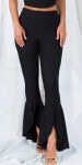 Sexy Koucla Musthave flared pants with slit black