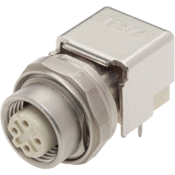 HARTING Han® M12 zabudovateľný zástrčkový konektor pre senzory - aktory, 21033814410, piny: 4, 1 ks; 21033814410