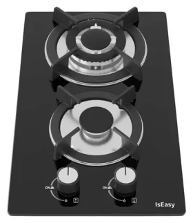 IsEasy MGBG-312A / Plynová varná doska / 2 horáky / sklo / vstavaná (MGBG-312A)