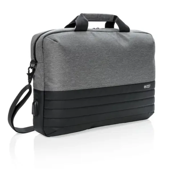 Swiss Peak šedá / Taška na notebook / 15,6" / RFID vrecko / USB Port (P762.322)