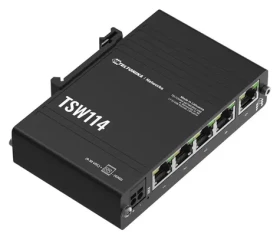 Teltonika TSW114 / Priemyselný switch / 5x RJ45 / 1000 Mbps / DIN lišta