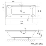 AQUALINE - NISA obdĺžniková vaňa 180x80x41cm, biela A1880