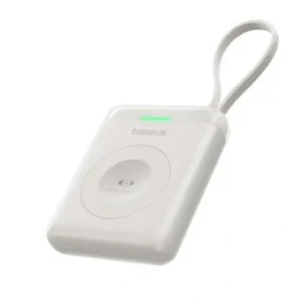 Baseus EnerFill FW11 biela / Powerbanka / Apple Watch / 5W / vstavaný kábel